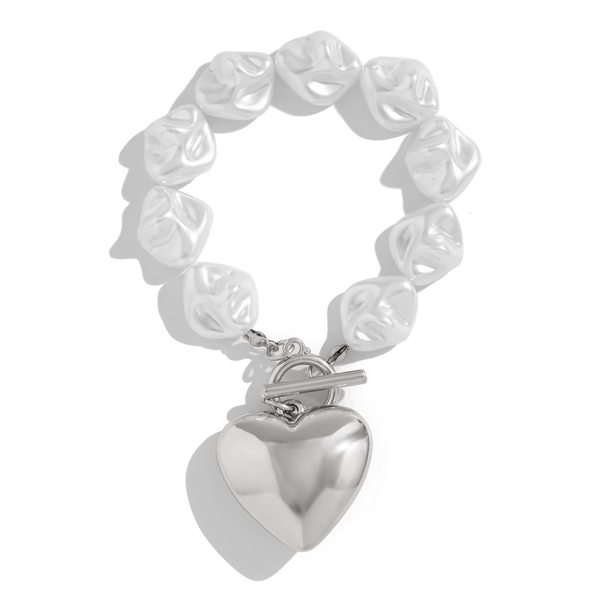Heart-Shaped Pearl Necklace Set