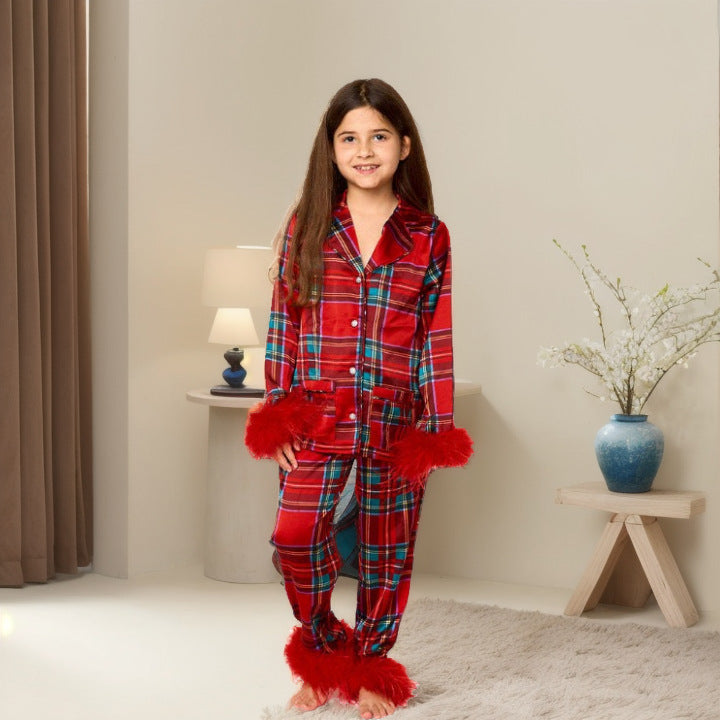 Ouder-kind kerst pyjamaset