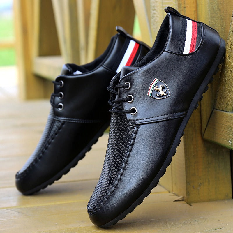 Trendy witte leren casual herenschoenen