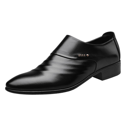 Puntige leren overschoenen voor heren