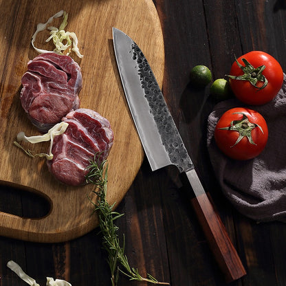 Gesmeed keukenmes 9cr18MOV roestvrij staal snijmes Santoku mes keuken zalm sashimi mes vleesmes