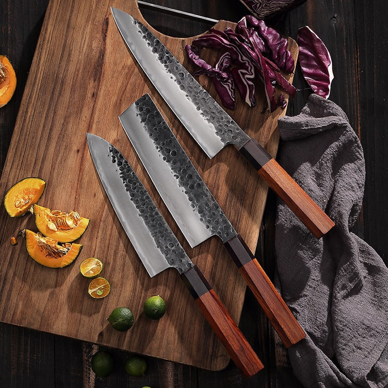 Gesmeed keukenmes 9cr18MOV roestvrij staal snijmes Santoku mes keuken zalm sashimi mes vleesmes
