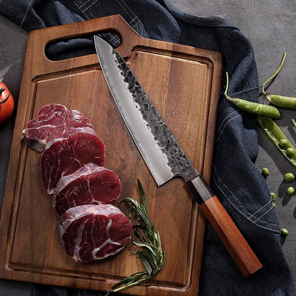 Gesmeed keukenmes 9cr18MOV roestvrij staal snijmes Santoku mes keuken zalm sashimi mes vleesmes
