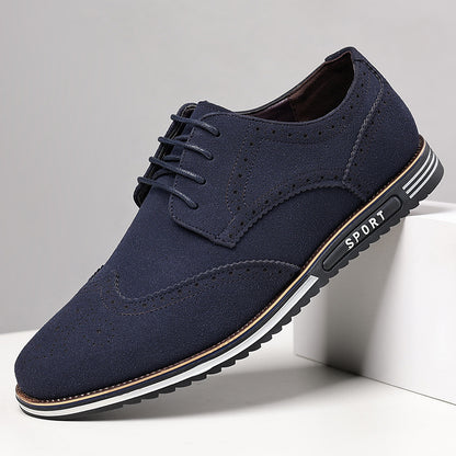 White Sole Carved Leather Shoes