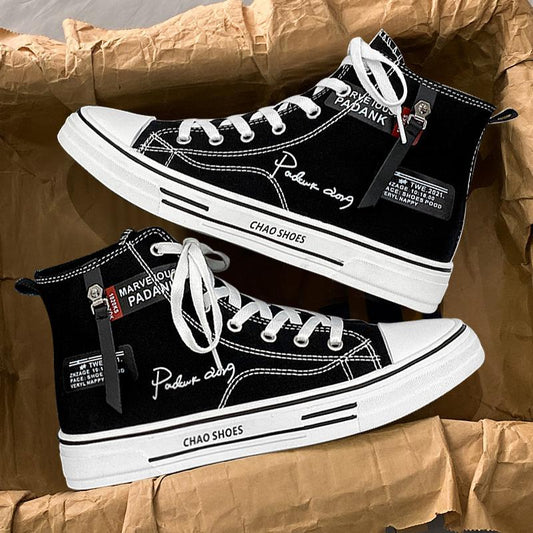 Hoge canvas schoenen voor heren
