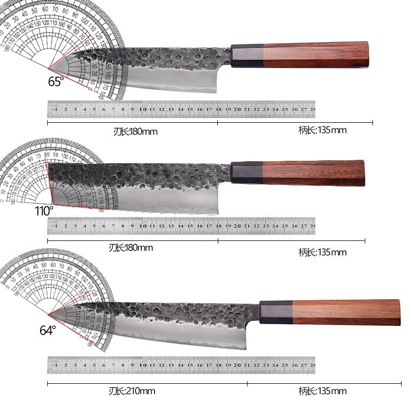 Gesmeed keukenmes 9cr18MOV roestvrij staal snijmes Santoku mes keuken zalm sashimi mes vleesmes