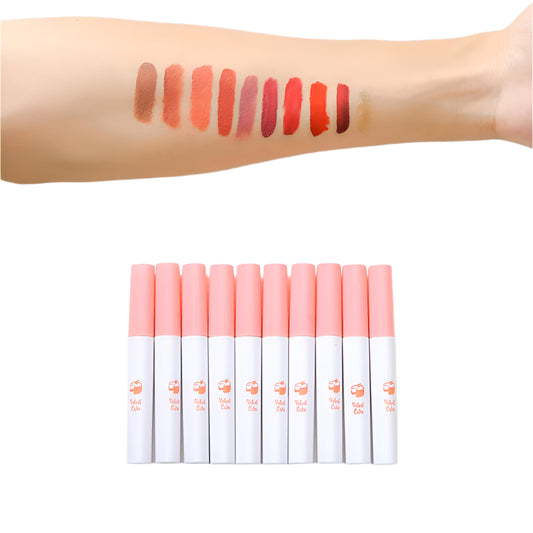 Matte fluwelen lippenstiftset