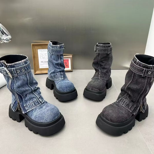 Denim Martin Motorlaarzen